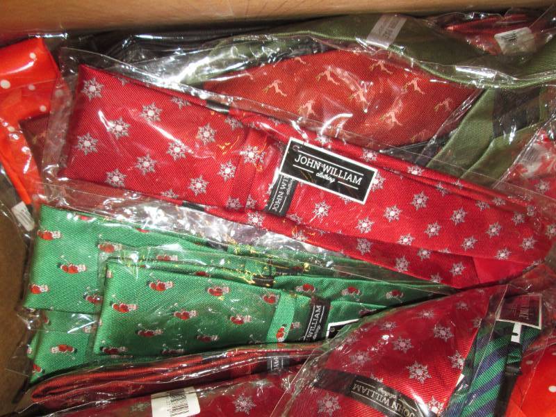 lot 384 image: lot of 100 new ties and bow ties co...