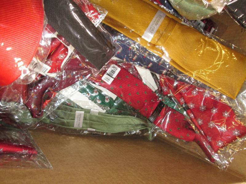 lot 385 image: lot of 100 new ties and bow ties co...