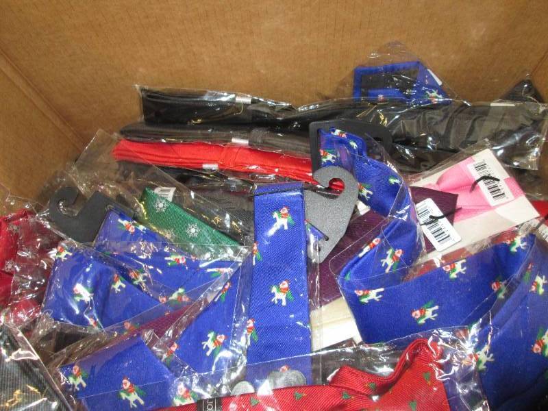 lot 387 image: lot of 100 new ties and bow ties co...