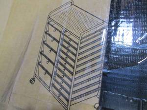 lot 0179 image: e 15 Drawer Organizer, some damage, missing hardware Assembly required