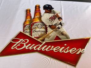 Minnesota Twins Bud Light Metal Wall Mount Sign
