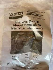 Kobalt Regulator Kit Model 0082384