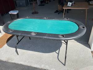 Padded Folding Craps  Poker Table