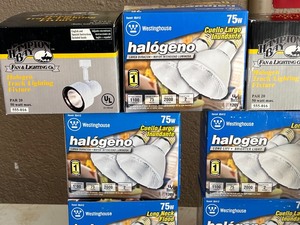 Halogen Lightbulbs and Track Lighting Fixtures