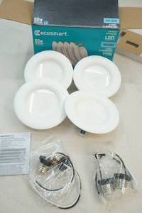 lot 224 image: Ecosmart 60w 4 pack downlight dimmable lights