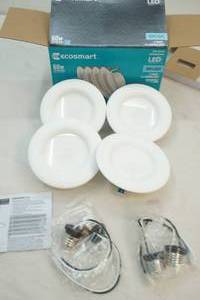 lot 225 image: Ecosmart 60w 4 pack downlight dimmable lights