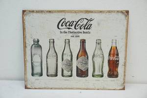 lot 40 image: metal Coca-Cola sign
