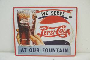 lot 42 image: metal Pepsi sign