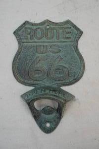 lot 50 image: Route 66 cast iron bottle opener
