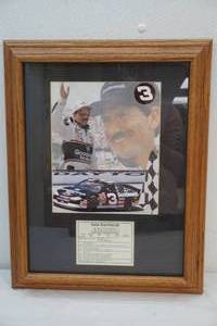 lot 90 image: framed Dale Earnhardt print
