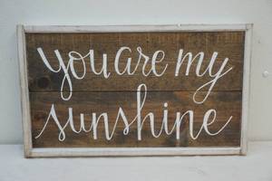 lot 91 image: You are my Sunshine wall art