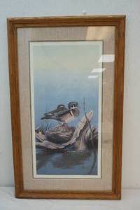 lot 92 image: framed Dirk duck print