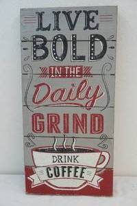 lot 94 image: wood coffee sign