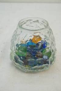 lot 109 image: blue marbles with shooters