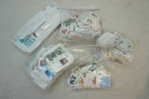 lot 127 image: bags of stamps