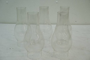 lot 150 image: oil lamp chimneys