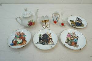 lot 169 image: Norman Rockwell decorative dishes