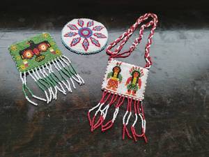 Three Hand Beaded Items