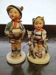 Two Vintage Hummels by Goebel- Brother & Little Goat Herder