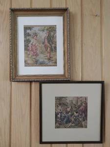 Two Framed Tapestry Wall Art
