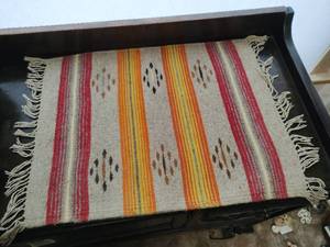 Small Vintage Handwoven Rug