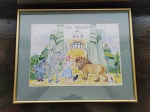 Framed Wizard of Oz of DSD Reindeer Run Print by Amy Stuart McNalley