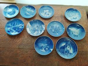 Collection of Blue & White Holiday Plates