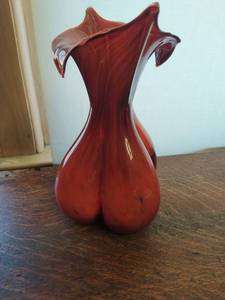 Handblown Glass Vase and Flower