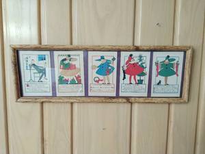 Framed Vintage Christmas Cards