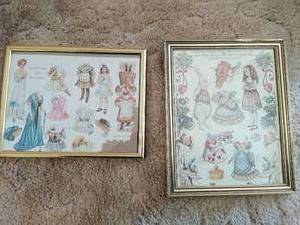 Framed Paper Doll Set
