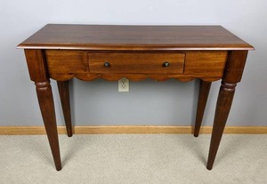 lot 43 image: Gorgeous Wooden Single Drawer Console Table