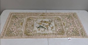 lot 36 image: Set of (3) Chain Link Embroidery Table Runners by Golden Flowers, 18 x 12 , 32 x 14 and 36 x 16