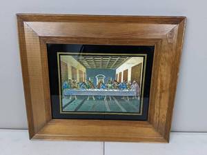 lot 113 image: The Last Supper By Ryan Creations Framed Wall Art, 14 x 12