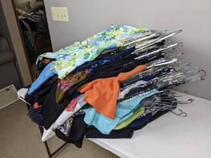 lot 155 image: Huge Assortment of Size L-XL Womens Tops Talbots, Lane Bryant, Villager, Liz Claiborne, Crazy Horse, Jones New York, International Concepts, Style & Co., Notations, Loft and More