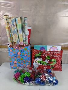 lot 174 image: Assortment of Gift Bags, Wrapping Paper, Bows and More