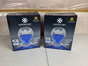 lot 196 image: Set of (2) Catalyst Cryohelmet Mens and Womens Migraine Relief Cap with Adjustable Hood, MediumLarge, Black