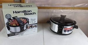 lot 211 image: Hamilton Beach Stay or Go 6-Quart Portable Slow Cooker