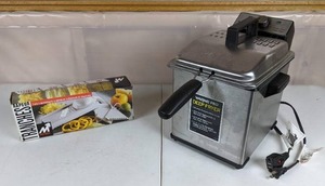 lot 213 image: 7-In-1 Mandolin Slicer Grater By Metro and Waring Pro 3.1 Qt. Deep Fryer
