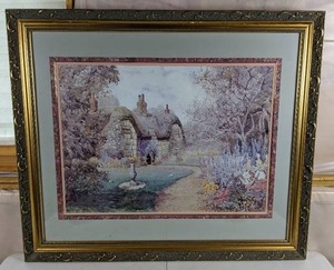 lot 228 image: At Bucks Green, Sussex Framed Artwork by James Matthews, 41 x 35