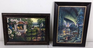 lot 81 image: Two Framed Kim Norlien Prints Springtime Melody and Light of the World