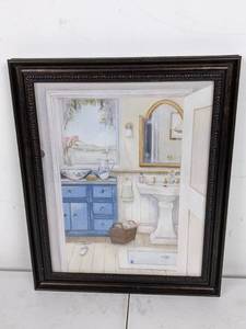 lot 72 image: Framed Bathroom Wall Art
