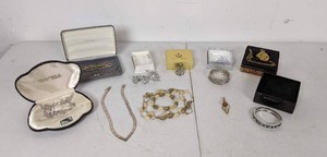lot 38 image: Collection of Vintage Jewelry Sorrento Sterling & Cameo, JCPenney , Bracelets, Necklaces, Locket Necklace and More