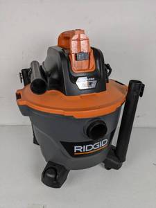 lot 132 image: NEW Ridgid 18-Volt 9 Gal. Cordless WetDry Shop Vacuum