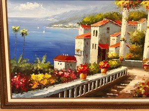 lot 10 image: Beautiful Framed Oil on Canvas Scenic Art Piece