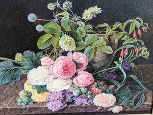 lot 54 image: Gold Framed Floral Painting