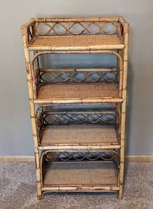 lot 56 image: Vintage Wicker Shelf