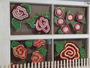 lot 68 image: Adorable Painted Window