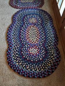 lot 76 image: Pair of Braided Accent Rugs