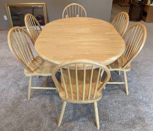 lot 83 image: Wooden Dining Table Set