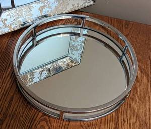 lot 85 image: Decorative Mirror and Tray